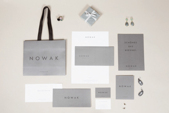 nowak jewelery packaging design editorial Corporate Design