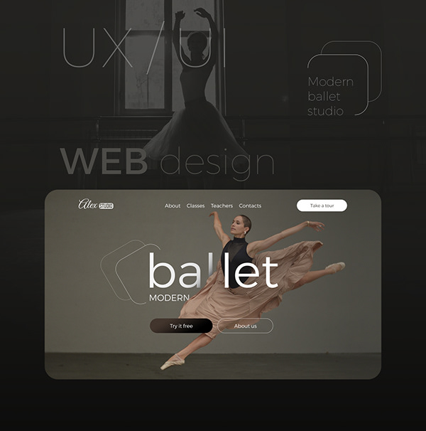 Веб-дизайн для балетной студии | Modern ballet website