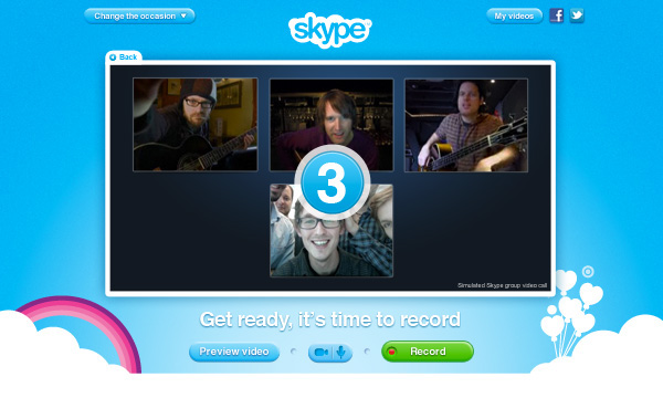 Skype  app application group video calling social media greeting