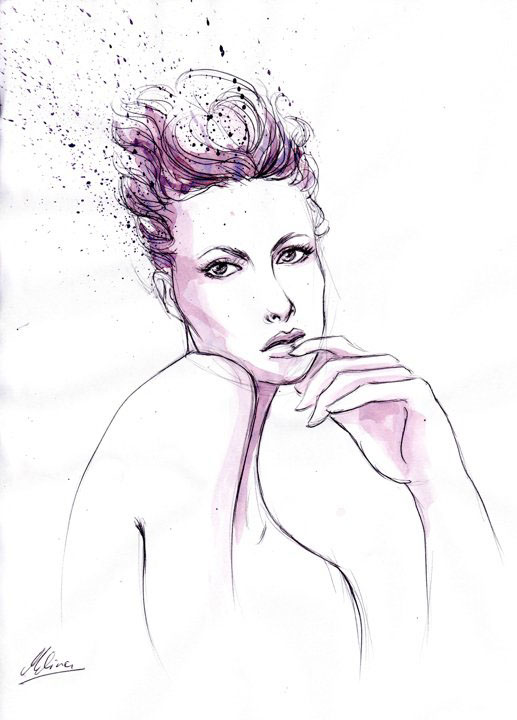 sketch purple Melina Costas meliblabla