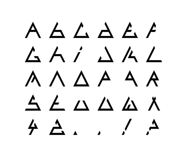 Modular Typeface - Triangle One