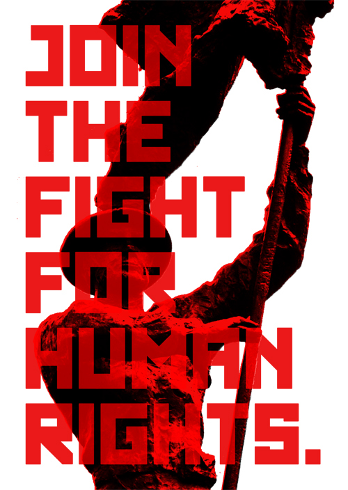 poster patriot join the fight for human rights graphic