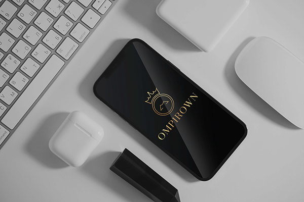 Ompirown Luxury logo branding initial project