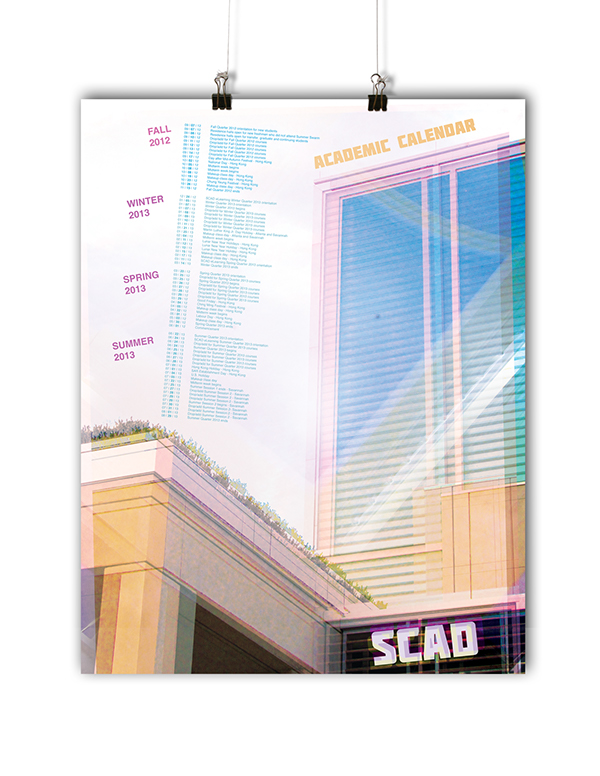 SCAD Academic Calendars on Behance