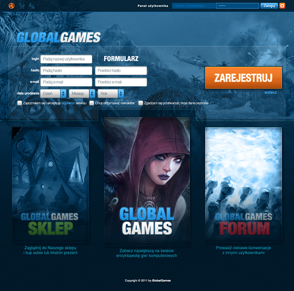 Webdesign Games fantasy