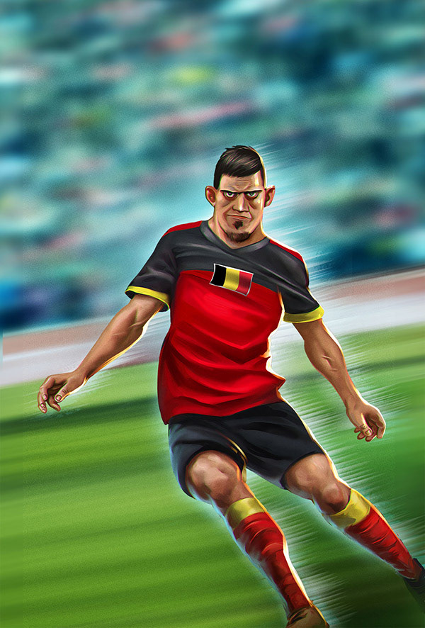 soccer sport boardgame ilustrations Players art digitalart