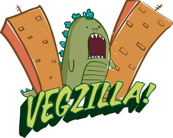 vegzilla vegan Vegetarian Clothing apparel spreadshirt Theme