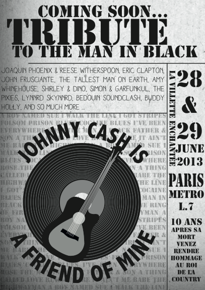 poster tribute johnny cash School Project vintage