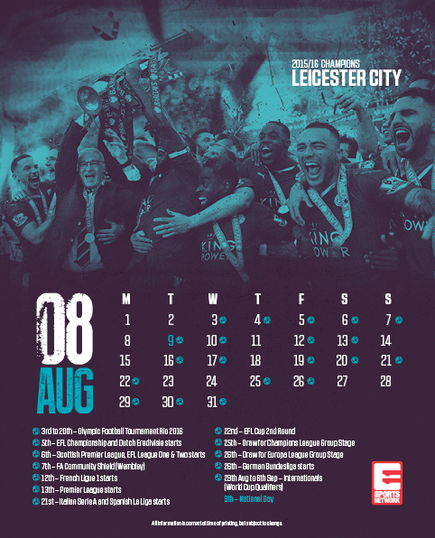 football soccer calendar EPL