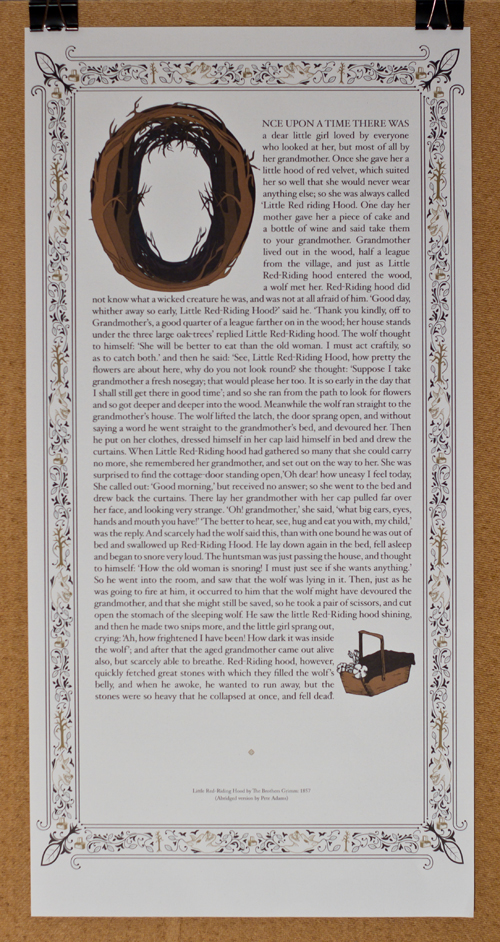 illuminated  manuscript  fairytale  legend  hand-rendered  drop-caps decorative