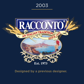 racconto italian Food  logo rework design