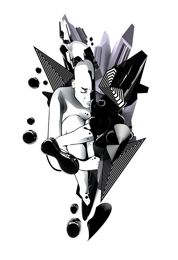 art vector Illustrator black and white monochrome martin diegor