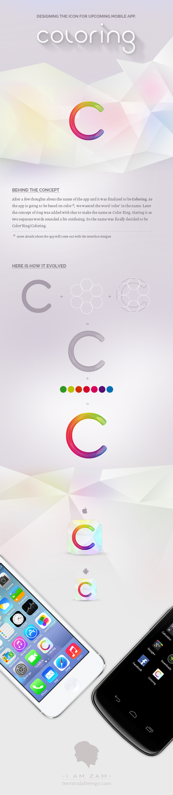 iPhone app icon Android Launcher Icon coloring ring Color APP app icon iOS App ui design