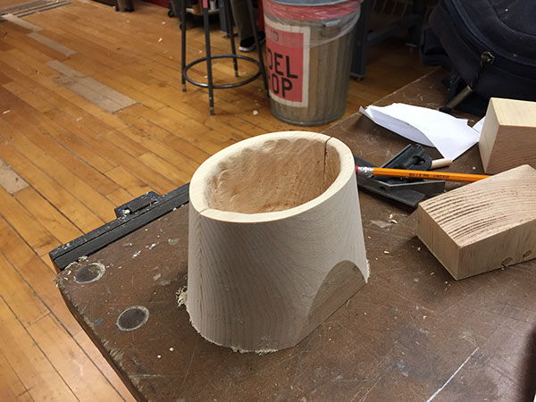 Wooden pencil cup