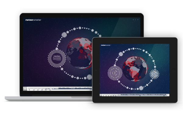 meteor UI ui design interaction information design design impact globe visualization visualisation information infographic