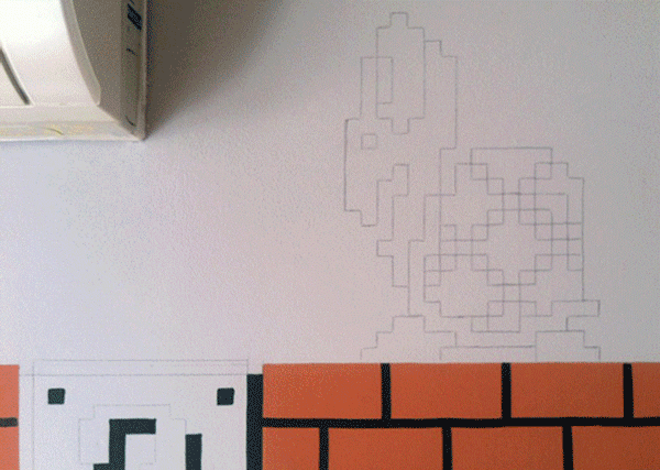 Super Mario super mario bros  Nintendo NES Nintendo NES rotulador Marker Posca  mural pared wall dibujo draw Drawing  pixel