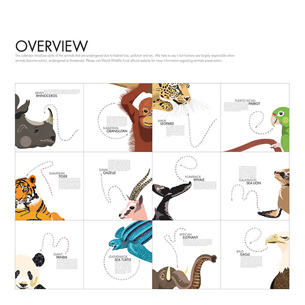 endangered  animal  calendar   recycle  go green  junk posters  wall vector Love earth ecosystem