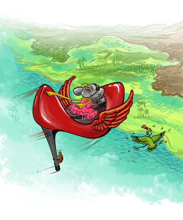kids children story book mouse shoe flying shoe