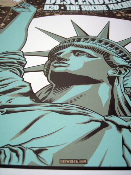 statue of liberty ROck Poster screen print
