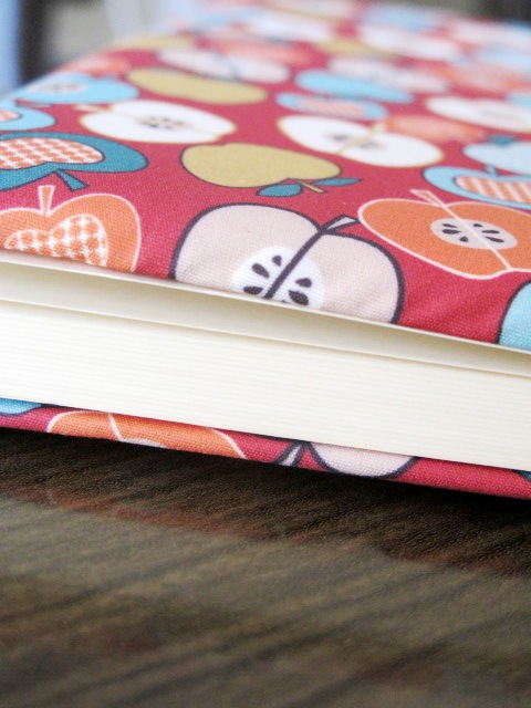 caderneta notebook craft handcraft capa maçã capa de tecido texture