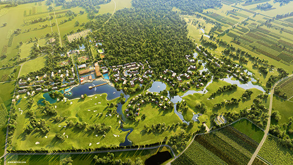 Golf Club Community – Master plan 3D visualization
