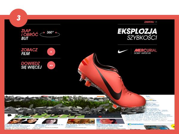 Nike mercurial vapor VII digital campaign fire shoe Brasil brasil warsaw interactive iab showcase
