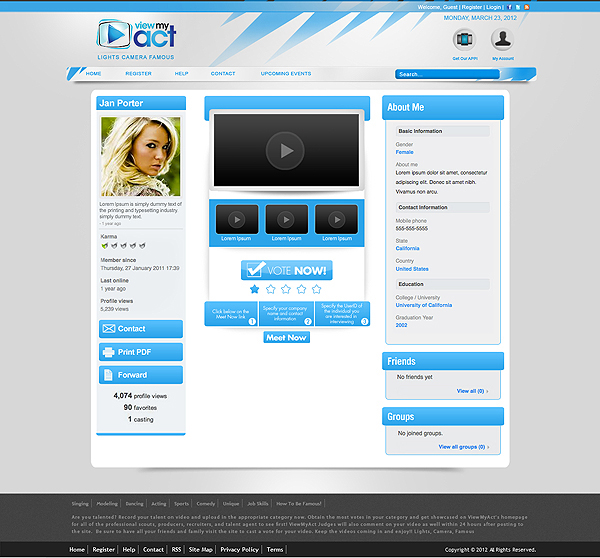 ViewMyAct Website camera famous UI WEBSITE video acting website get famous shakeeb ak Shakeebak