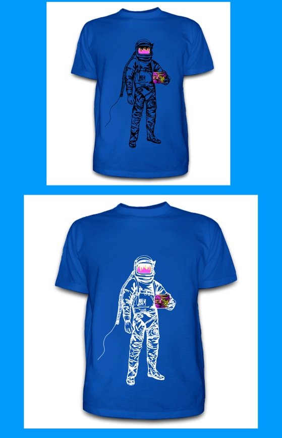 astronaut Space  skull t-shirt