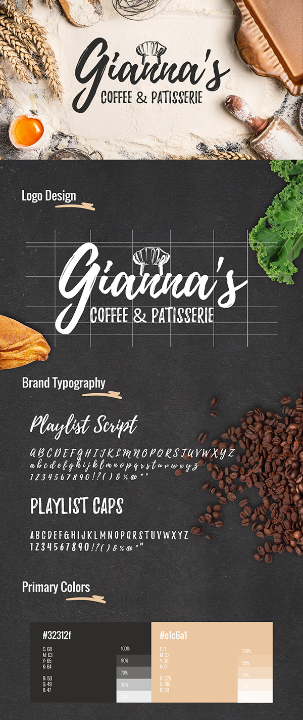 Gianna's Coffee & Patisserie Branding