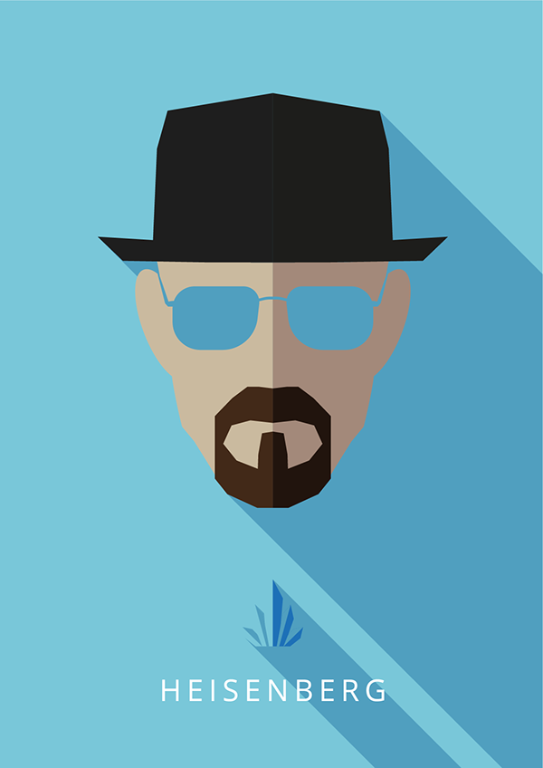 Minimalistic Flat Design Movie/TV show character poster on Behance