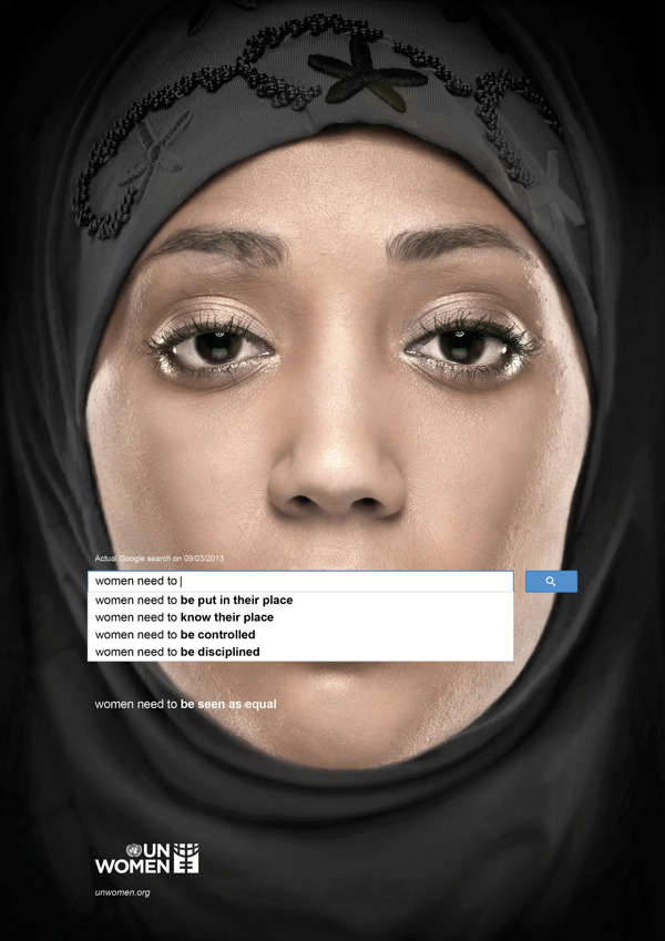 un women autocomplete Auto complete womens rights Gender equality un google search Memac Ogilvy dubai Autocomplete truth psa campaign