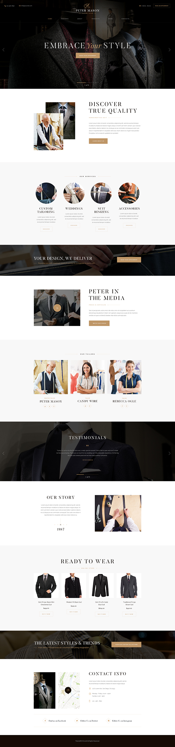Peter Mason | Custom Tailoring and Clothing Store
