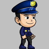 police cops intellegent man chief game Character Sprite free download