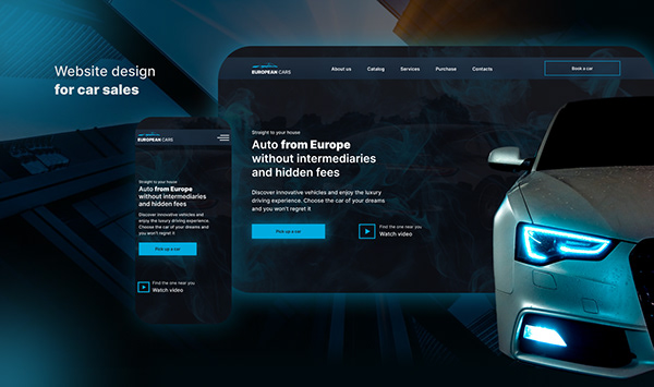 Website design for car sales