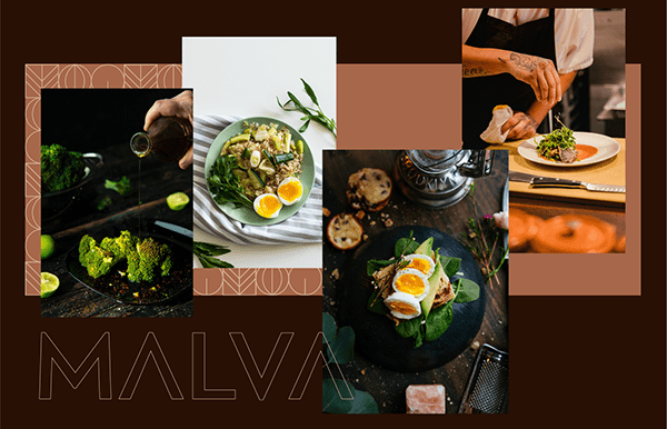 MALVA - club café visual identity
