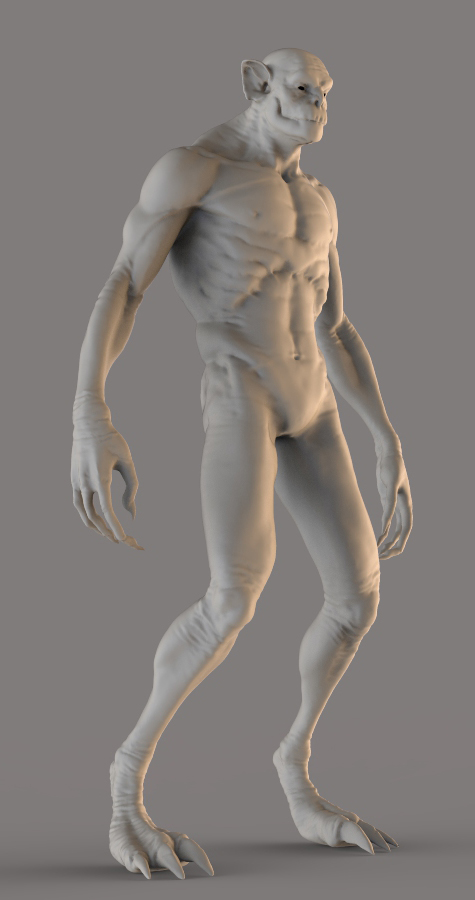 demond 3d modeling guard Werewolf Zbrush Maya