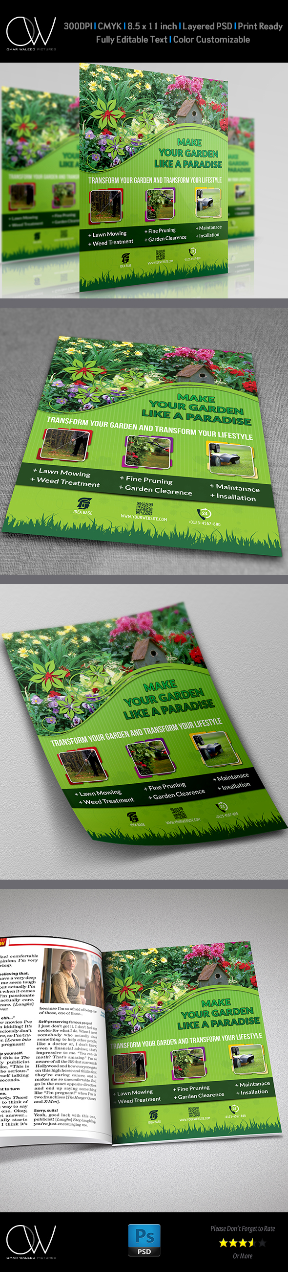 Garden Services Flyer template garden grass flyer flyer template Flyer Design