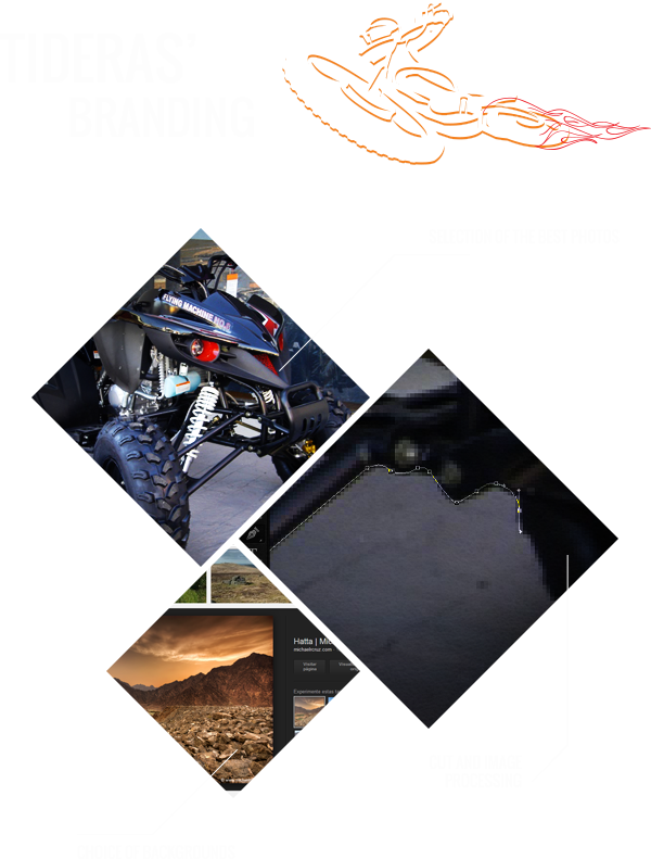 banner  business card frontage web application tideras Racing motorcycle Landscape off road