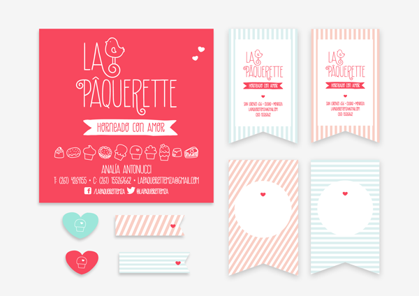 pasteleria naming styling  La Pâquerette diseño Horneado con amor