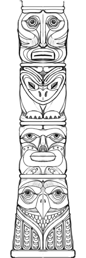Totem draving Ethno folk