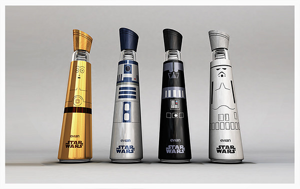 star wars package Concepting brand marriage Water Brand beverage