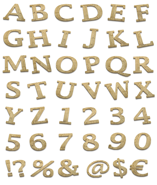 fonts font lettering cucmber silver copper wire orchid wood types