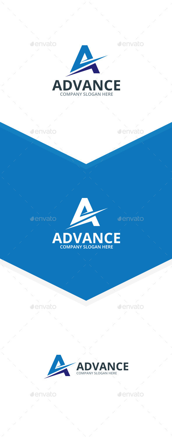 a letter logo A logo Advance fast letter tech Technology