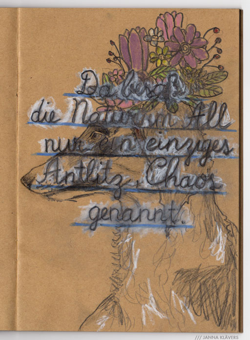 Diary sketch sketchbook colour portrait animals