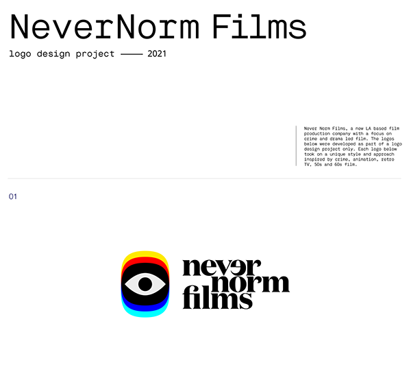 Never Norm Films - LA Film Production Logo Project