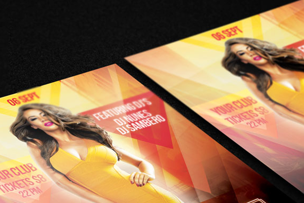 free freebie flyer party download gratis poster psd photoshop house summer model electro