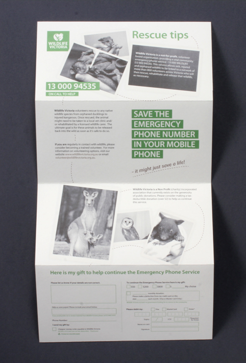 wild  life  wildlife  animals victoria business brochure card envelope letter slip volunteer organisation logo profile