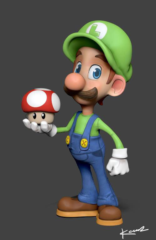 Luigi 3D Character Zbrush