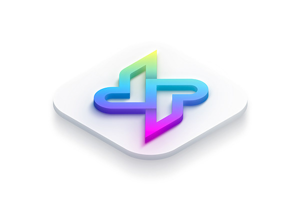 3D Free logo icon mockup