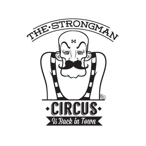 Circus mustache beard strongman comics cool Lady woman girls Mime clown Ringmaster monkey freak funny